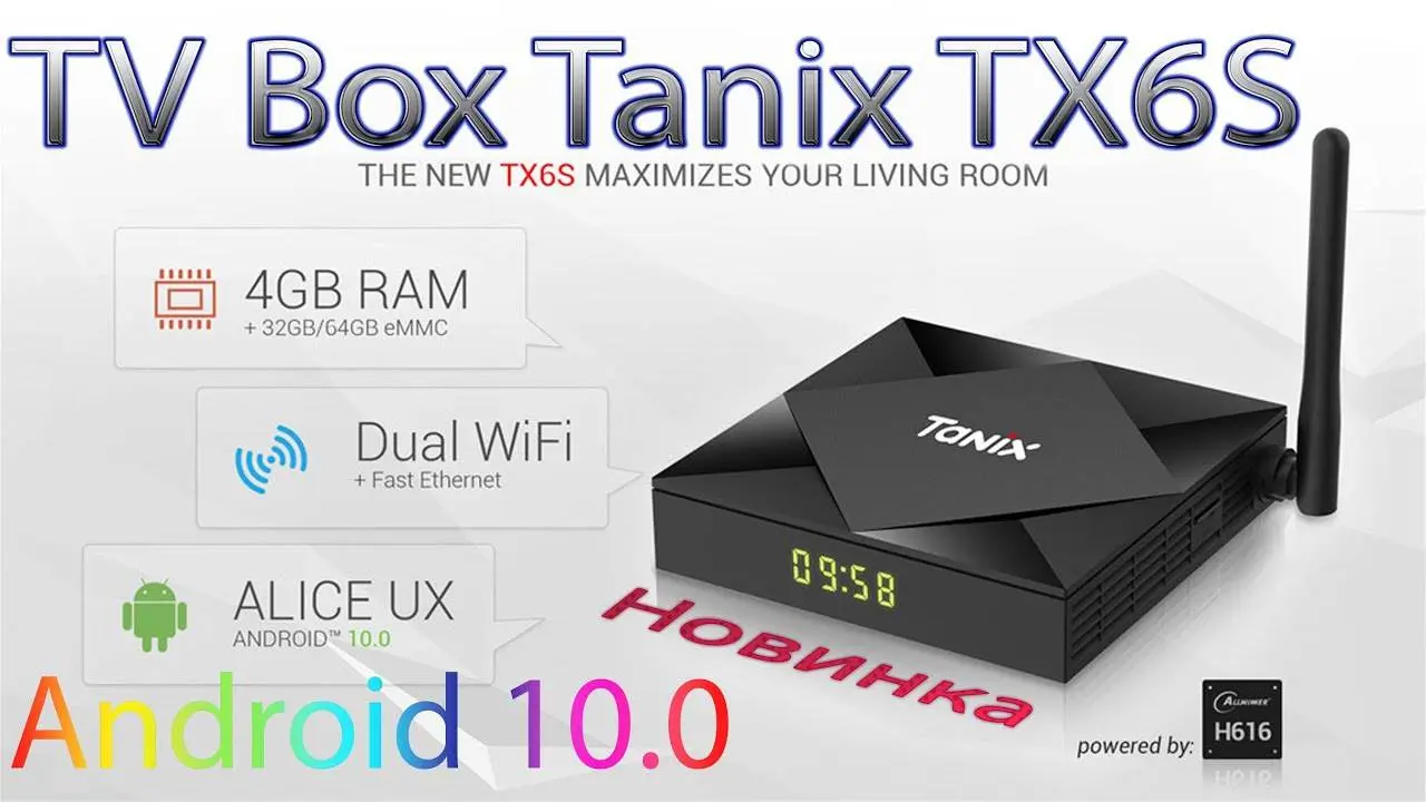 Tanix TX6S-H 4/64GB Android 10.0 ALLWINNER H616